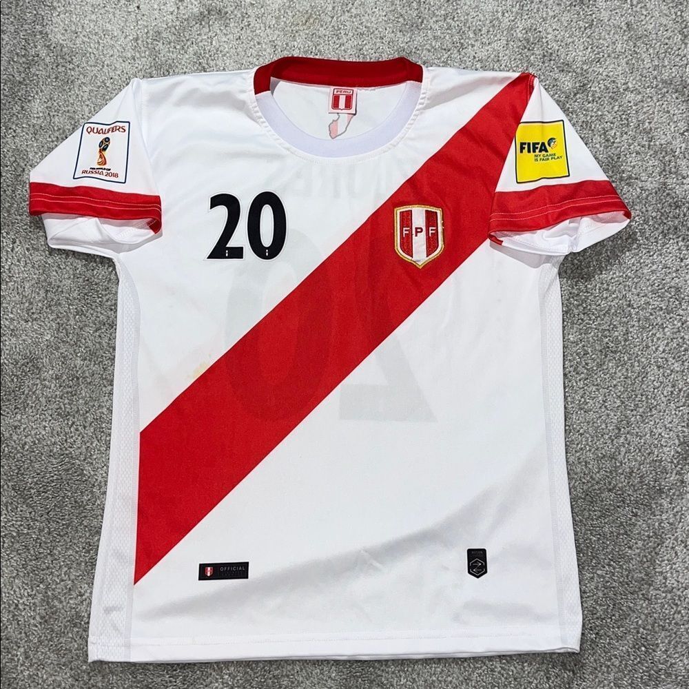 Peru national soccer FPF Futbol team World Cup Jersey Men’s M (no tag) FLORES 20